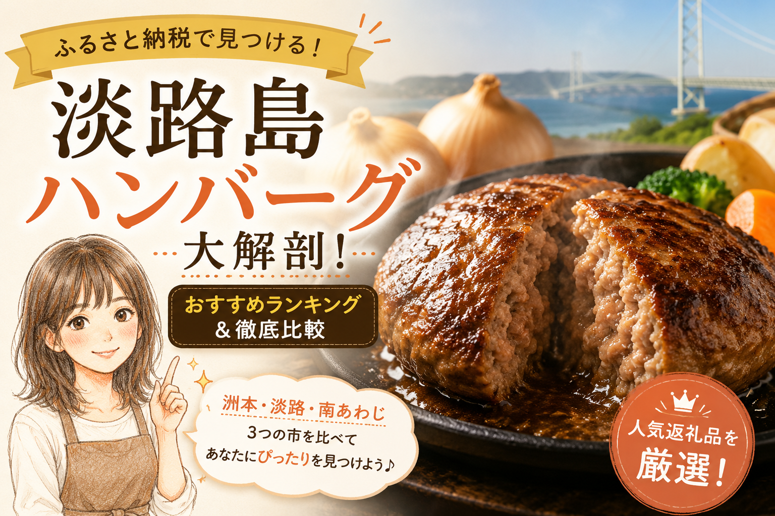 ふるさと納税　淡路島　ハンバーグ