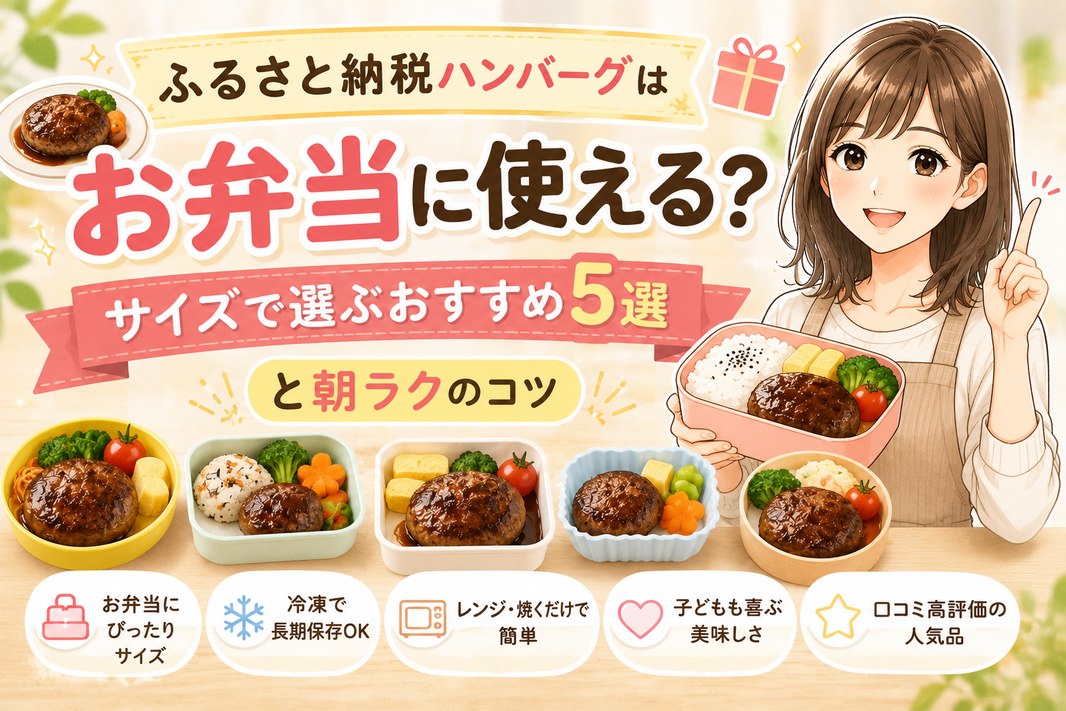 ふるさと納税　ハンバーグ　お弁当
